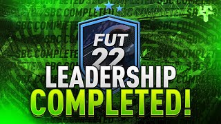 Leadership SBC Completed  Tips amp Cheap Method  Fifa 22 [upl. by Rosenthal586]