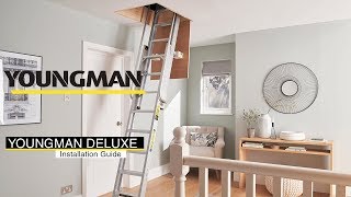 How to install the Deluxe 2 Section Aluminium Loft Ladder [upl. by Edgar84]