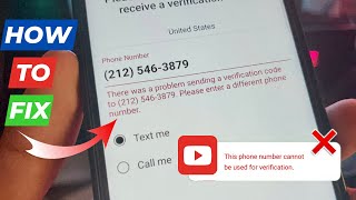 How to fix Youtube Channel  Phone Number Cannot Be Used For Verification [upl. by Nosrej]