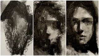 Charcoal Drawing Techniques  Step by Step Portrait Drawing [upl. by Karry]