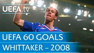 Steven Whittaker v Sporting 2008 60 Great UEFA Goals [upl. by Laverna829]