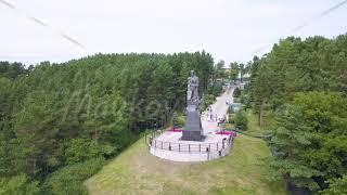 Monument  Memory to the miners of Kuzbass The city of Kemerovo Russia From Drone Point of inte [upl. by Arretahs266]