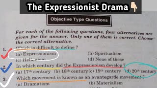 Expressionist Drama in English Literature MCQs [upl. by Ysnat]