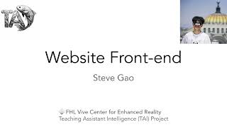 Berkeley Teaching AI TAI Tutorial  Website FrontEnd Author Steve Gao [upl. by Aliuqaj879]