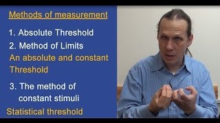 Methods for measuring thresholds Cognitive Psychology  Dr Boaz Ben David [upl. by Alhsa]