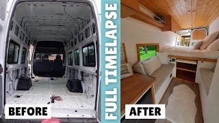 Minibus Campervan Conversion  FULL TIMELAPSE in 10 Minutes  DIY Van Self Build [upl. by Eiramac]