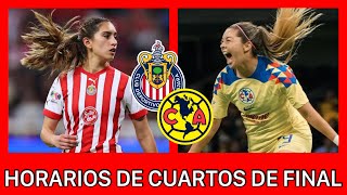 🔥CONFIRMADO Horarios de Liguilla Liga MX Femenil  Chivas Femenil América Femenil  Rayadas  Tigres [upl. by Hernandez]