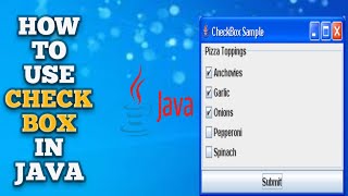 CheckBox in Java  How to use checkBox in java netbeans  Java checkbox  JCheckBox in Java Swing [upl. by Ailee]