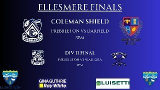 2024 Ellesmere Finals Livestream Div 1 amp 2 [upl. by Misab]