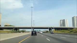 Timelapse from Mississauga ON to Oshawa ON on Hwy 401 [upl. by Namlaz]