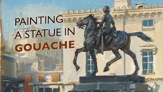 Painting a Statue in Gouache [upl. by Ithsav]