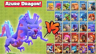 Azure Dragon vs All Troops  Clash of Clans [upl. by Waterer]