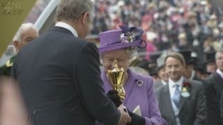 Queens Royal Ascot Gold Cup win The widest smile as filly Estimate beats the field [upl. by Siocnarf]