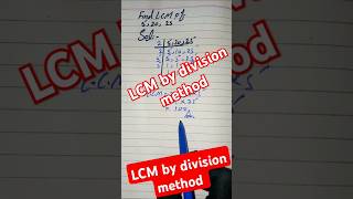 LCM by division method maths viralvideo maths education [upl. by Anua]