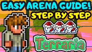 Terraria Easy Arena Building Guide Make your own OP Arena Lava Trap Included [upl. by Denver]