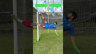 FOOTBALLER VS GOALKEEPER HEIGHT KICK CHALLENGE⚽️🧤challenge football soccer foryou [upl. by Amadeus]