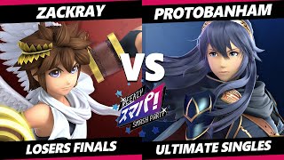 Sumapa 82 Losers Finals  Zackray Pit Vs ProtoBanham Lucina SSBU Ultimate Tournament [upl. by Kesia914]