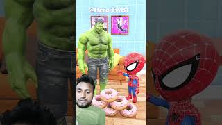 Little Spiderman Want Hulk Donuts marvel gtavsuperman animation avengers gta5 [upl. by Ruenhs]