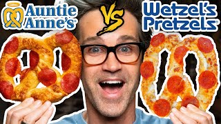 Auntie Annes vs Wetzels Pretzels Taste Test  Food Feuds [upl. by Tessler]