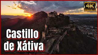 🇪🇦 CASTILLO DE XÁTIVA VALENCIA DRONE 4K [upl. by Ettelocin]