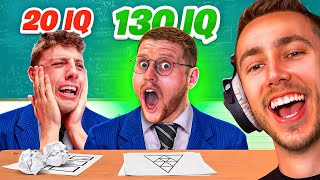 MINIMINTER REACTS TO SIDEMEN IQ TEST FULL VOD [upl. by Ecar432]