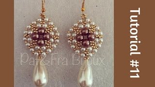 TUTORIAL PERLINE 11  Orecchini Bulles Beading tutorial [upl. by Refinne]