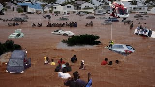 South Africa is in ruins Heavy rains bring flash floods to Nelson Mandela Bay [upl. by Reibaj]