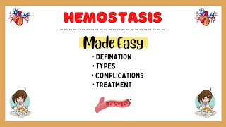 Hemostasis Types of hemostasis Primary Hemostasis Secondary Hemostasis Physiology Made Easy [upl. by Guido]