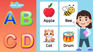 ABC Flashcards  Learn First Words amp ABCD Alphabets for Babies Toddlers amp Kids  ShiningBrains [upl. by Darian343]