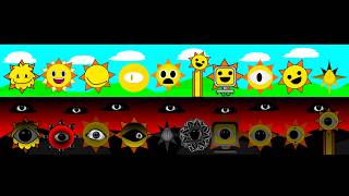 Incredibox Sprunki  All Mr Sun  Normal Version Vs Horror Version [upl. by Eidnahs870]