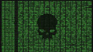 Skull Fake Hacker Background Glitch Screen [upl. by Alys]