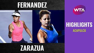 Leylah Fernandez vs Renata Zarazua  2020 Acapulco Semifinal WTA Highlights [upl. by Tiedeman]