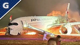 ATC Audio  Japan Airlines Flight 516 Tokyo Haneda Airport Collision  2 January 2024 [upl. by Juley]