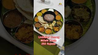 Unlimited 💥 Nonveg Millet Thali 250  Sri Ganapati Cafe Chittoor 🤩telugufoodteluguvlogschittoor [upl. by Ahsiekim]