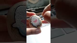 Painting Warawara on Stone  The Boy And The Heron 🍃🎨 acrylicpainting shorts ytshorts [upl. by Richma]