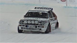 Lancia Delta HF Integrale RALLY SOUND  Snow Drifting [upl. by Ruth]