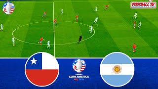 CHILE vs ARGENTINA  COPA AMERICA  Group Stage  Full Match All Goals 2024  eFootball PES Gameplay [upl. by Calendra]