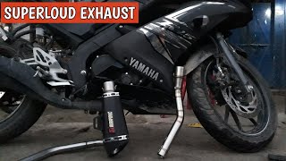 AKRAPOVIC Exhaust Installation in Yamaha R15 v3  R15 V2  Exhaust sound  Bs6 [upl. by Alin]