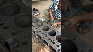 Diesel Engine Block Cleaning and Restoration skills truck engine shorts [upl. by Artnoed]