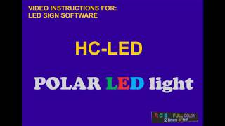 POLAR led light 40x11 video tutorial HC19 [upl. by Talbott132]