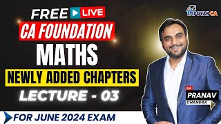 FREE CA Foundation Maths Fastrack  Lec  5  For June 2024 amp Onwards  Full Syllabus on YT [upl. by Itaws]