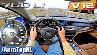 BMW 760Li F02 60 V12 BiTurbo  TOP SPEED on AUTOBAHN NO SPEED LIMIT by AutoTopNL [upl. by Dill]