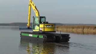 GreenFloat WK100  Amphibious Excavator Schwimmbagger  Teil 1 [upl. by Ahsirpac]