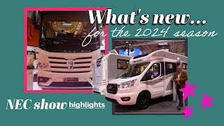 EXCITING NEW MOTORHOMES FOR 2024  latest campervans and motorhomes at the NEC show [upl. by Ocire220]