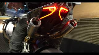 Ducati 11991299 Panigale Austin Racing Exhaust and Dyno RUN [upl. by Nosyrb]