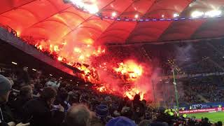 HSV vs Dynamo Dresden Ultras Pyro Chaos [upl. by Anaujal]