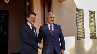 Libia Haftar a Palazzo Chigi declina linvito Al Sarraj [upl. by Benny]