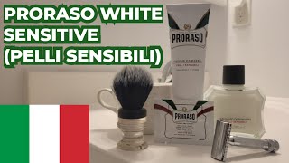 Proraso White Shaving Cream PreShave and Post Shave Review Sensitive Skin [upl. by Maiocco]