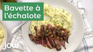 Recette bavette de boeuf à léchalote amp purée maison [upl. by Galloway]