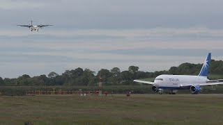 4K IMMEDIATE Boeing 767 full Afterburner Takeoff at Edinburgh Airport [upl. by Wieren770]